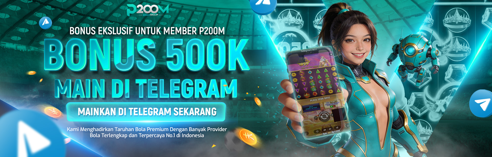 BONUS EKSKLUSIF TELEGRAM 100%