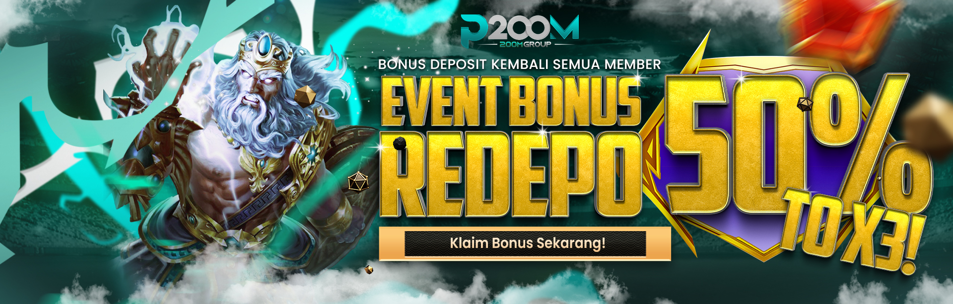 BONUS REDEPO HARIAN 50% P200M